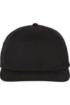 Richardson Pro Twill Snapback Cap In Black