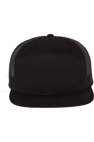 Richardson Seven-panel Trucker Cap In Black