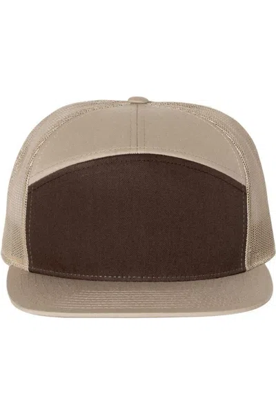 Richardson Seven-panel Trucker Cap In Brown