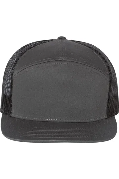 Richardson Seven-panel Trucker Cap In Black
