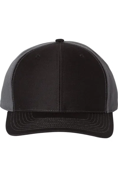 Richardson Twill Back Trucker Cap In Black