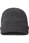 Richardson Waffle Cuffed Beanie In Grey