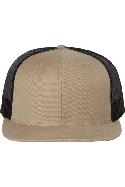 Richardson Wool Blend Flat Bill Trucker Cap In Multi