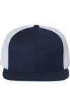 Richardson Wool Blend Flat Bill Trucker Cap In Multi