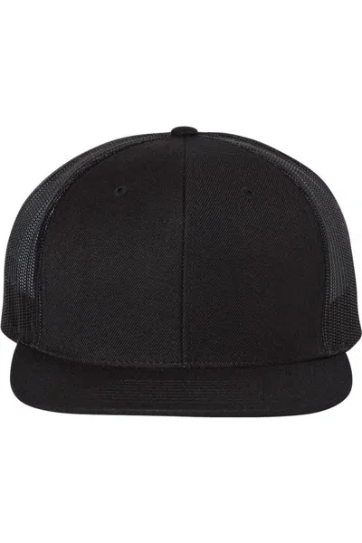 Richardson Wool Blend Flat Bill Trucker Cap In Multi