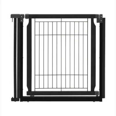 Richell Convertible Elite Door Panel Free Standing Pet Gate In Black
