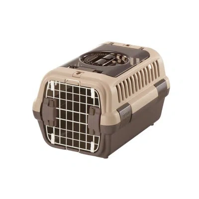 Richell Double Door Pet Carrier In Brown