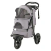 Richell Easy Collapsible Jogging Pet Stroller In Gray