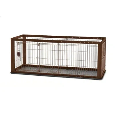 Richell Expandable Pet Crate In Dark Brown