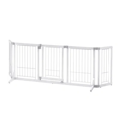 Richell Free Standing Pet Gate In White