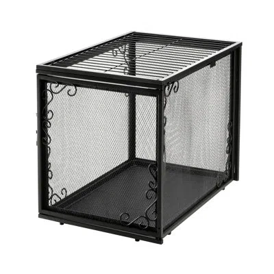 Richell Mesh Pet Crate In Black