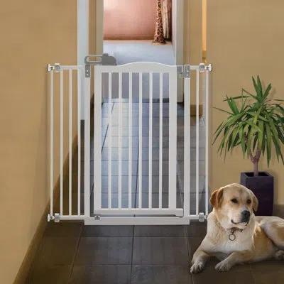 Richell Pressure Mounted Pet Gate In Light Wood