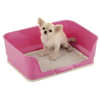 Richell Splash Free Potty Pad Tray, Training Tray In Pink