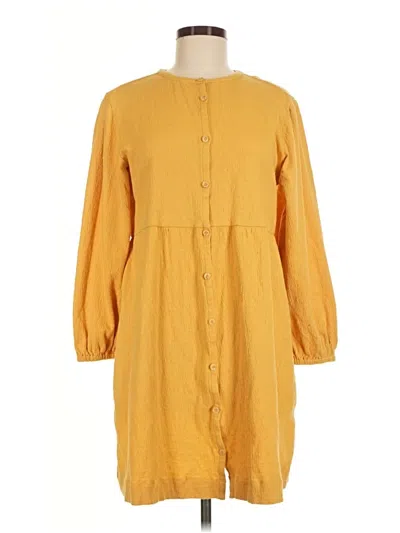 Pre-owned Richer Poorer 3/4 Sleeve Henley Shirt In Yellow
