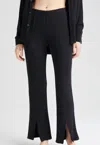 Richer Poorer Cozy Rib Split Flare Pant In Black In Black