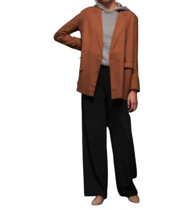 Richer Poorer Oversized Linen Blazer In Caramel In Brown