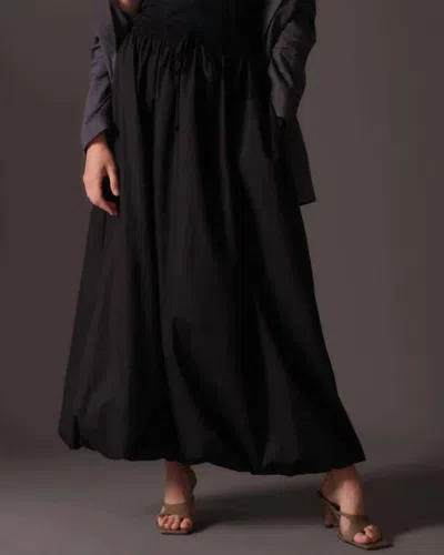 Richer Poorer Poplin Maxi Skirt In Black