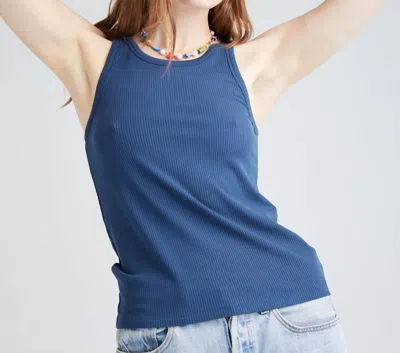 Richer Poorer Rib Tank In Moonlit Ocean In Blue