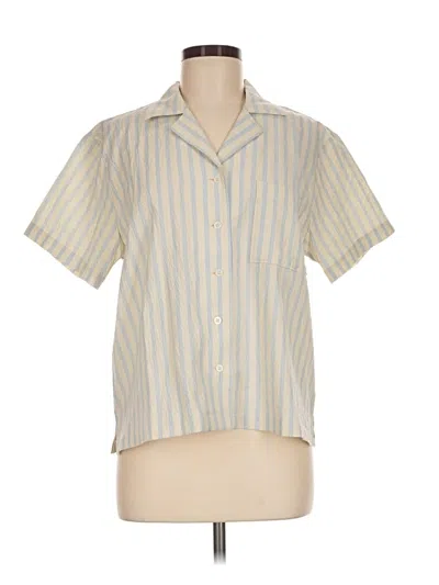 Pre-owned Richer Poorer Short Sleeve Blouse In Ivory