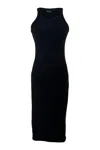 Richer Poorer Sleeveless Ribbed Knit Midi Dress In Black In Black