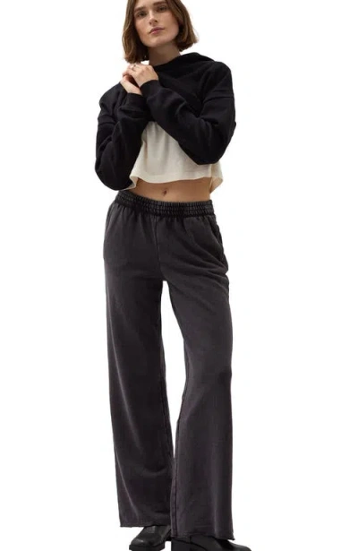 Richer Poorer The Recycled Fleece Wide Leg Sweatpant In Black