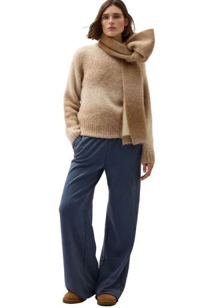 Richer Poorer The Recycled Fleece Wide Leg Sweatpant In Blue