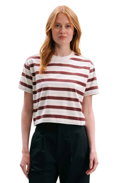 Richer Poorer The Recycled Stripe Crop Tee In Multi