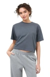 Richer Poorer The Relaxed Crop Tee In Gray