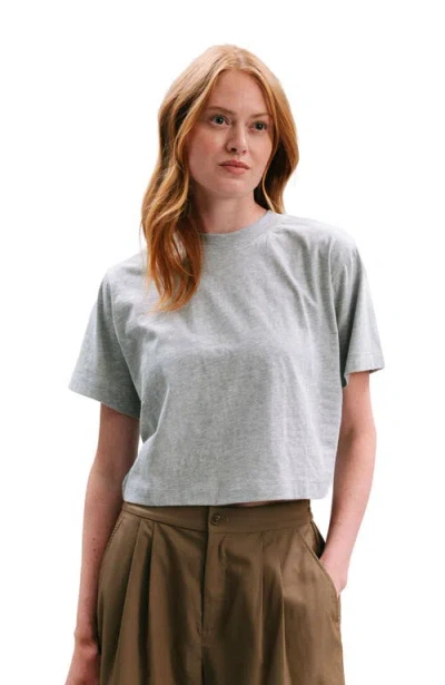 Richer Poorer The Relaxed Crop Tee In Gray