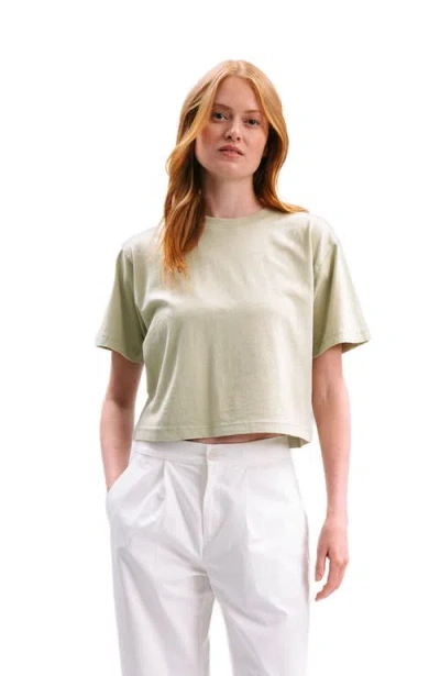 Richer Poorer The Relaxed Crop Tee In Green