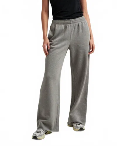 Richer Poorer Women's Recycled Fleece Wide Leg Pant In Heather Grey In Gray