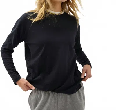 Richer Poorer Women's Vintage Jersey Long Sleeve Top In Black