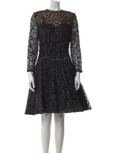 Pre-owned Richilene Nylon Mini Dress In Black