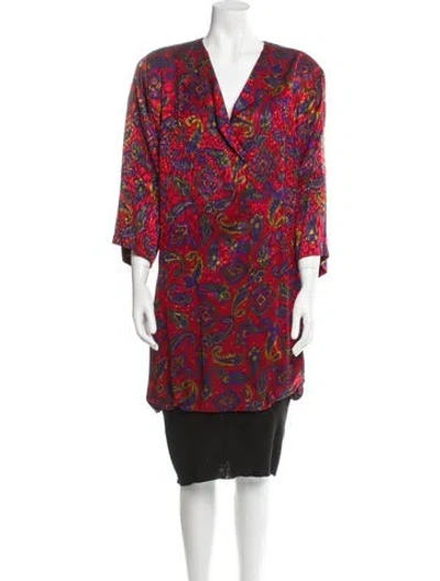 Pre-owned Richilene Paisley Print Midi Length Dress In Multi