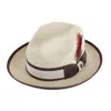 Richman Brothers Men's Polybraid Fedora Hat With Grossgrain Ribbon And Feather In White