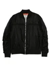 Richmond Black Bomber Jacket With Structured Fit In Black