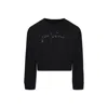 Richmond Black Crop Sweatshirt For Girl With Logo In Black