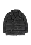 Richmond Black Down Jacket For Baby Girl With Logo In Black