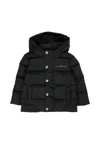 Richmond Black Down Jacket For Babykids With Logo In Black