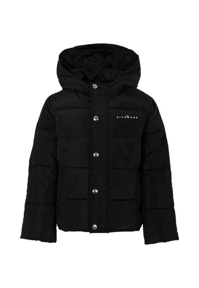 Richmond Kids' Black Down Jacket For Boy With Logo
