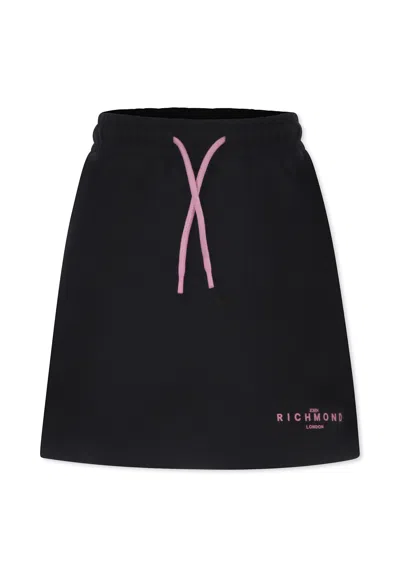 Richmond Kids' Black Skirt For Girl With Logo