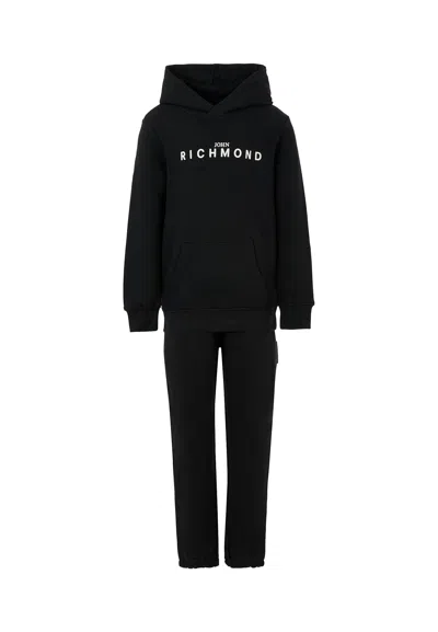 Richmond Kids' Black Suit For Boy With Logo