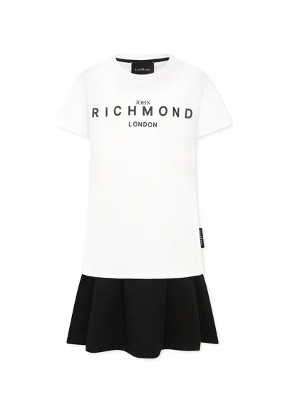 Richmond Kids' Black Suit For Girl With Logo