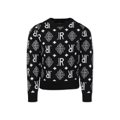 Richmond Kids' Black Sweater For Boy With Logo
