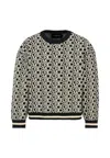 Richmond Black Sweater For Boy With Logo In Black