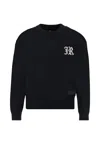 Richmond Black Sweater For Boy With Logo In Black