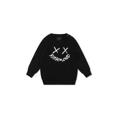 Richmond Black Sweatshirt For Baby Boy With Logo