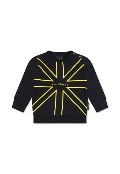 Richmond Black Sweatshirt For Baby Boy With Logo