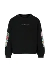 Richmond Black Sweatshirt For Girl With Logo In Black