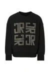 Richmond Black Sweatshirt For Girl With Logo In Black